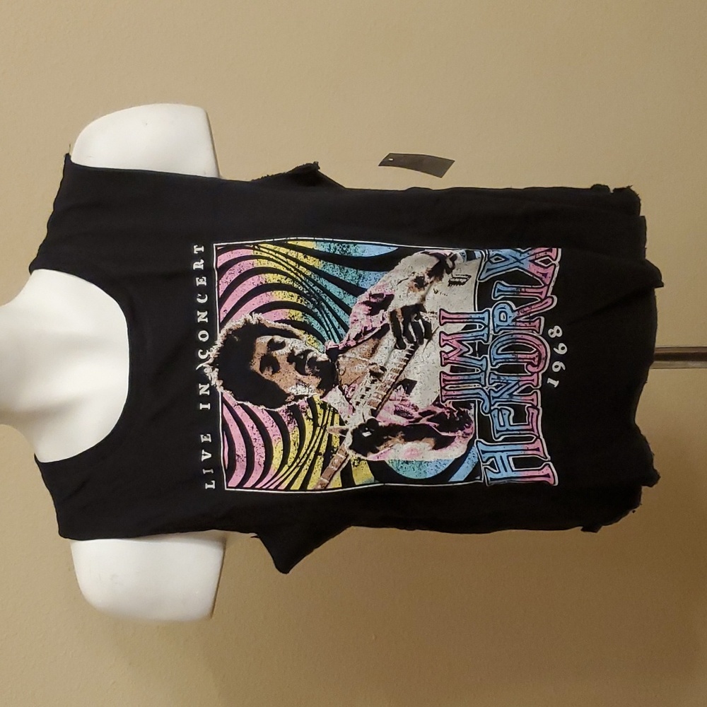 Juniors Authentic Hendrix Jimi 1968 Rainbow Haze Muscle Tank Size M L 2X 3X NWT